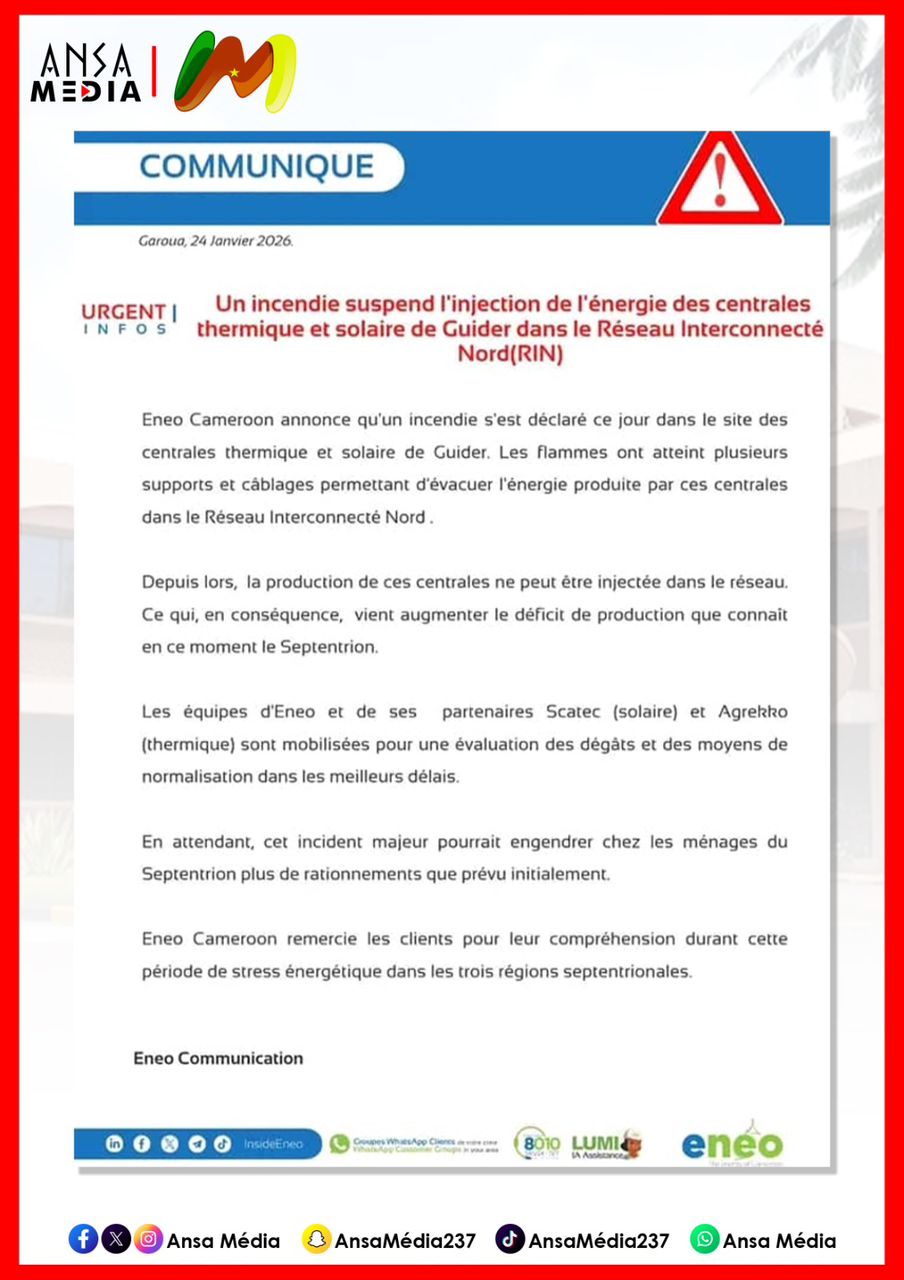 COMMUNIQUÉ DE ENEO