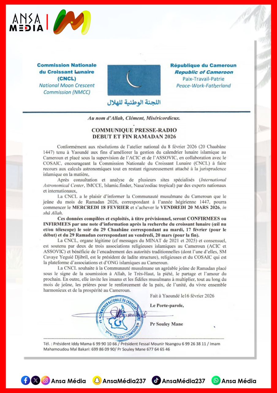 COMMUNIQUÉ
