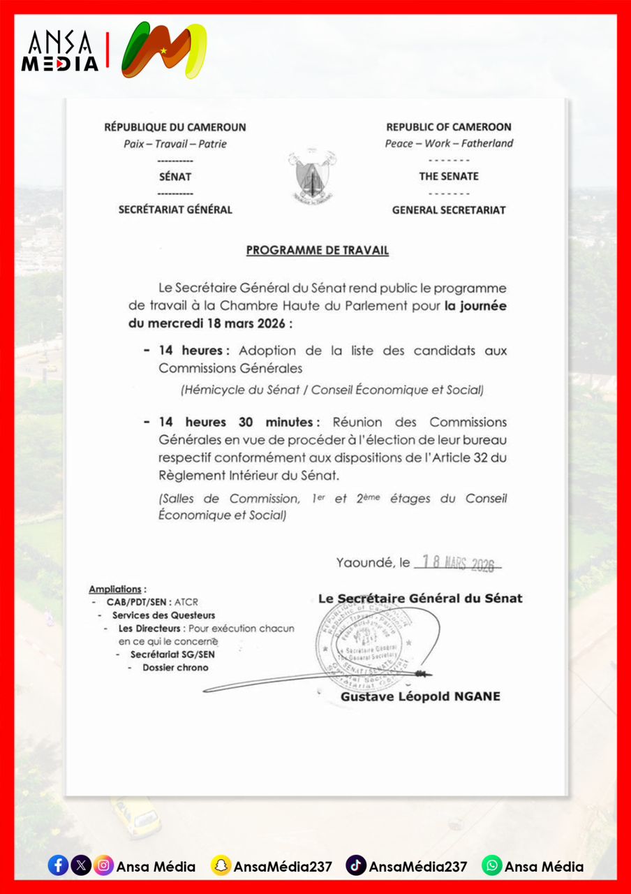 Communiqué Sénat