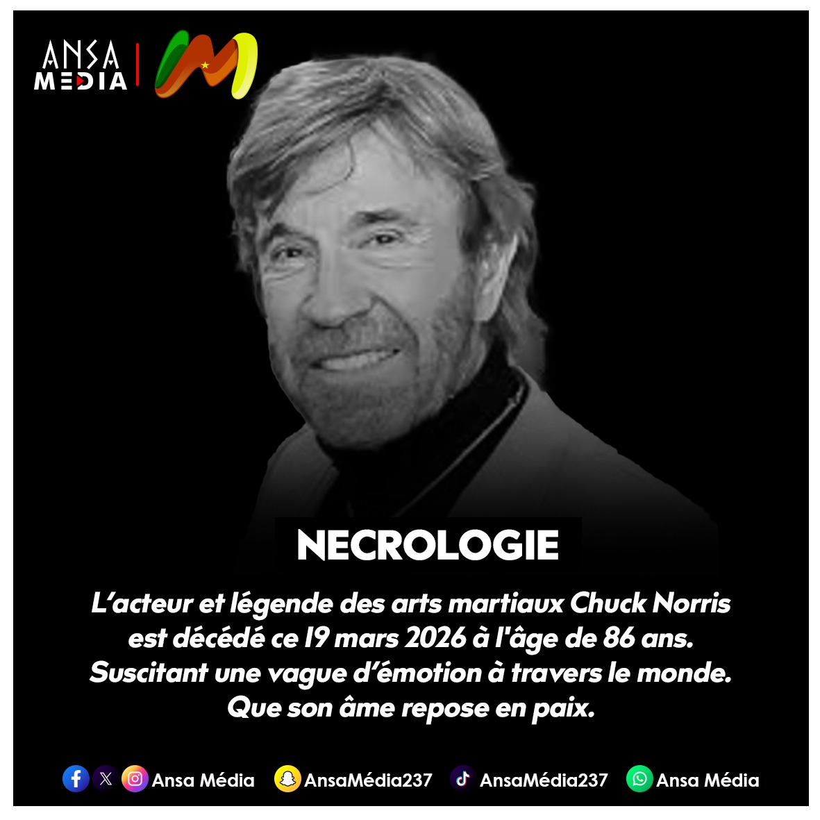 Disparition de Chuck Norris.