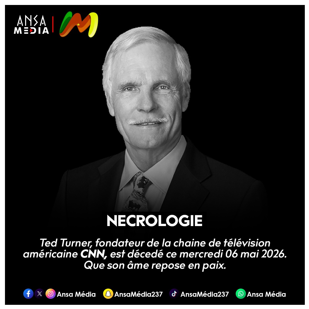 États-Unis : Ted Turner, fondateur de CNN, est mort à 87 ans.