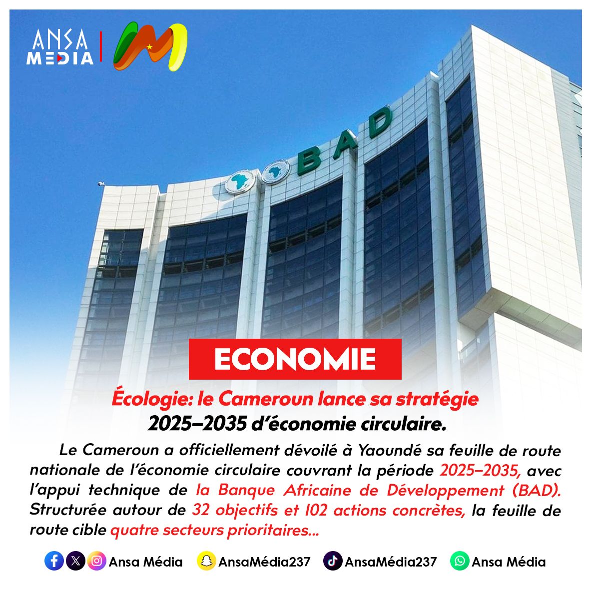 Écologie: le Cameroun lance sa stratégie 2025–2035 d’économie circulaire.