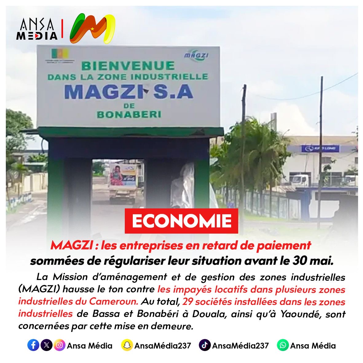 MAGZI : les entreprises en retard de paiement sommées de régulariser leur situation avant le 30 mai.
