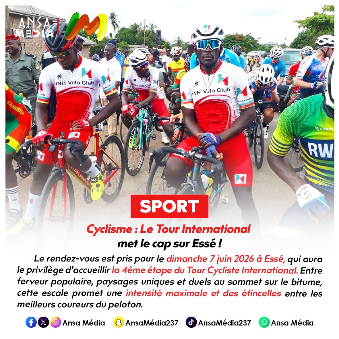 Cyclisme : Le Tour International met le cap sur Essé !