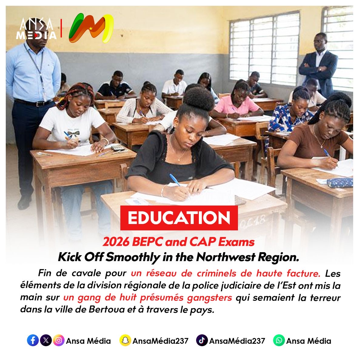 2026 BEPC and CAP Exams Kick Off Smoothly in the Northwest Region.