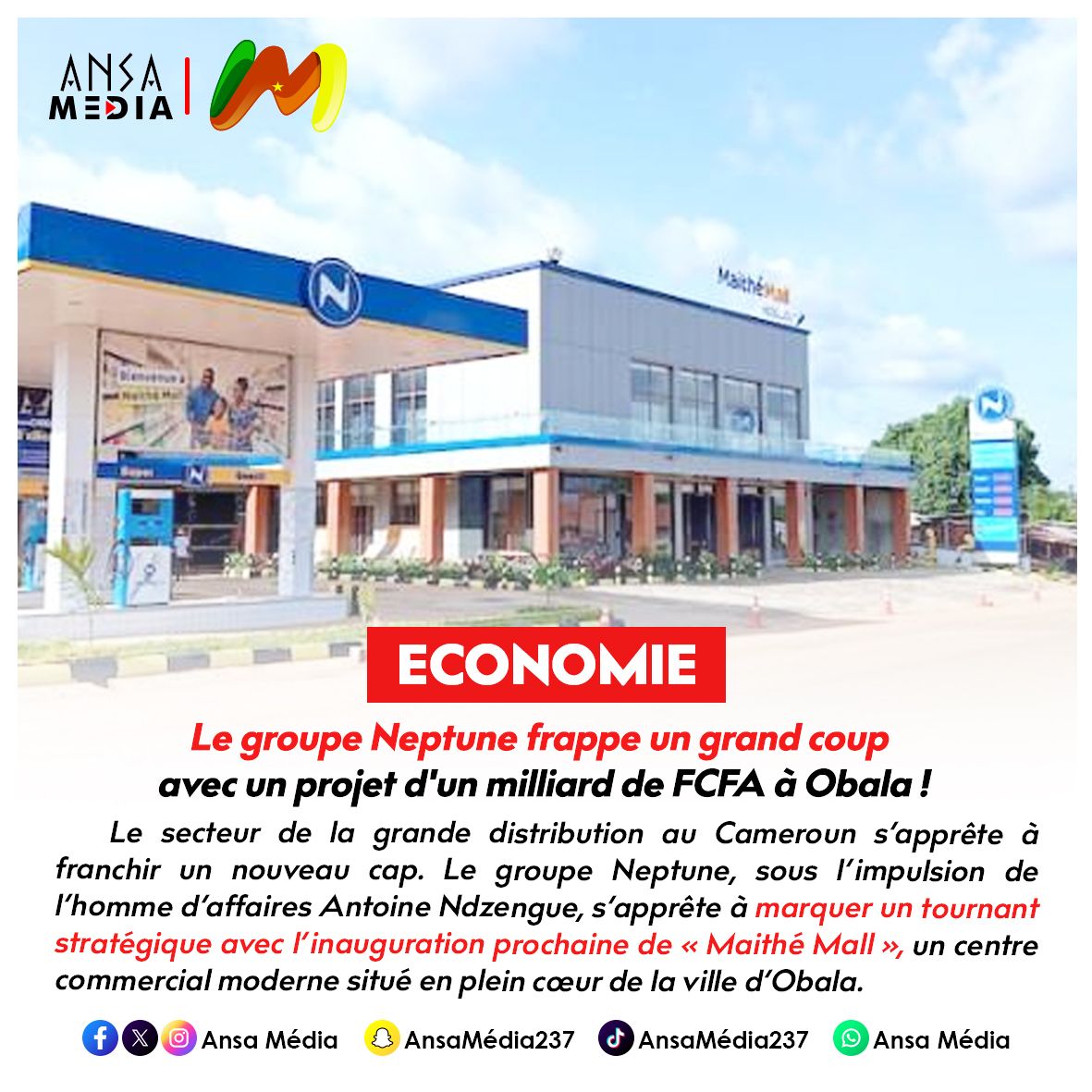 Le groupe Neptune frappe un grand coup avec un projet d'un milliard de FCFA à Obala !