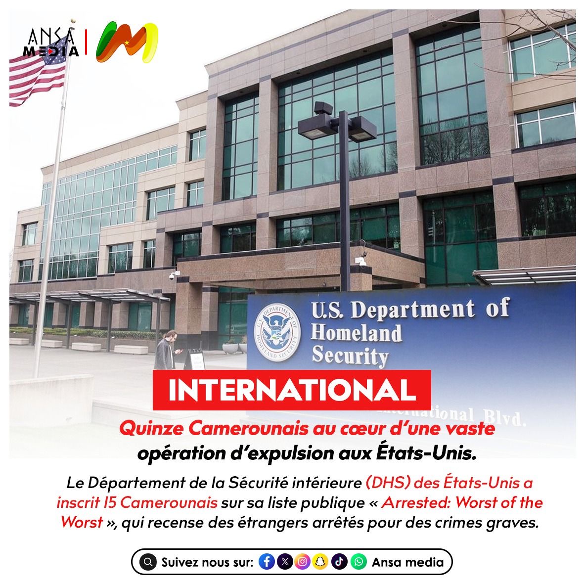Quinze Camerounais au cœur d’une vaste opération d’expulsion aux États-Unis.