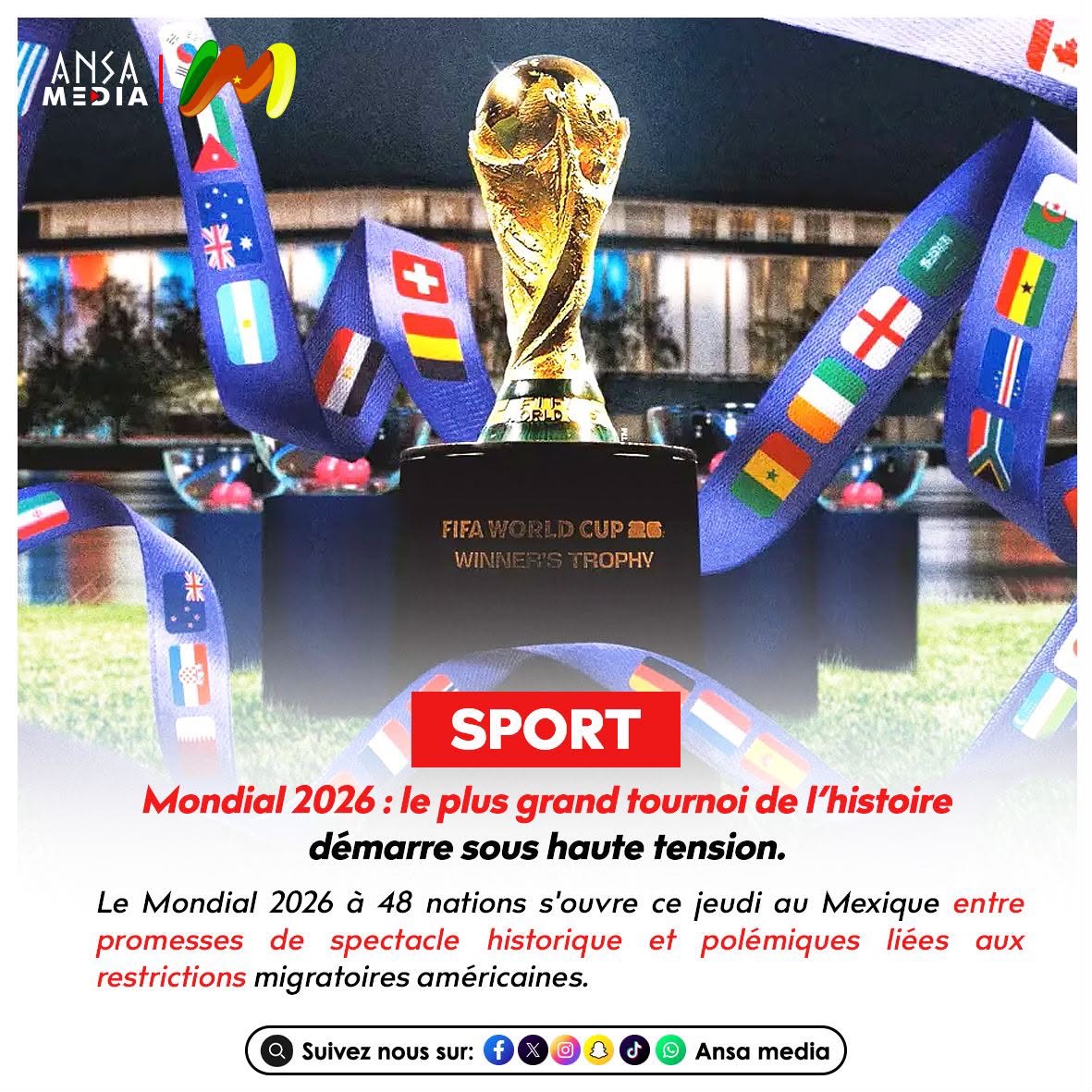 Mondial 2026 : le plus grand tournoi de l’histoire démarre sous haute tension.