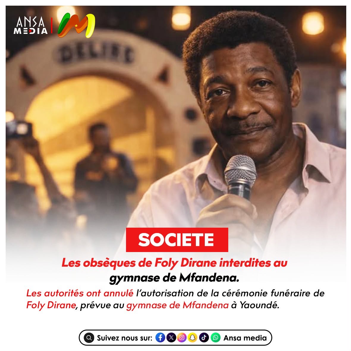 Les obsèques de Foly Dirane interdites au gymnase de Mfandena.