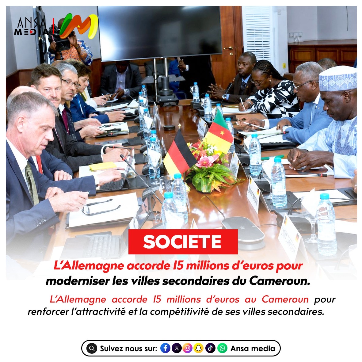 L’Allemagne injecte 15 millions d’euros pour moderniser les villes secondaires du Cameroun.