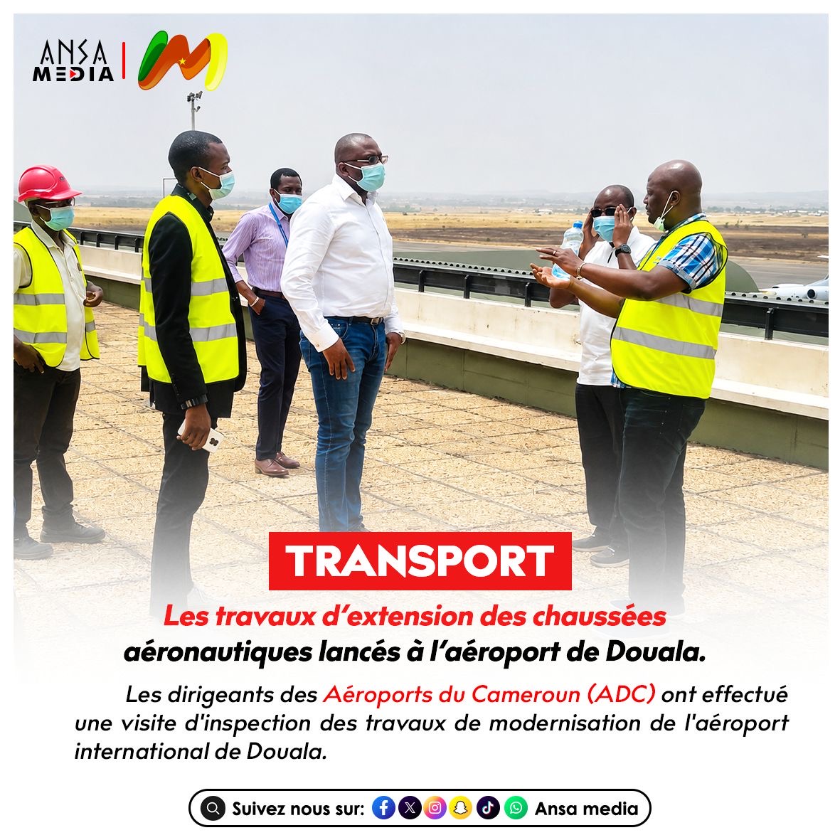 Les travaux d’extension des chaussées aéronautiques lancés à l’aéroport de Douala.