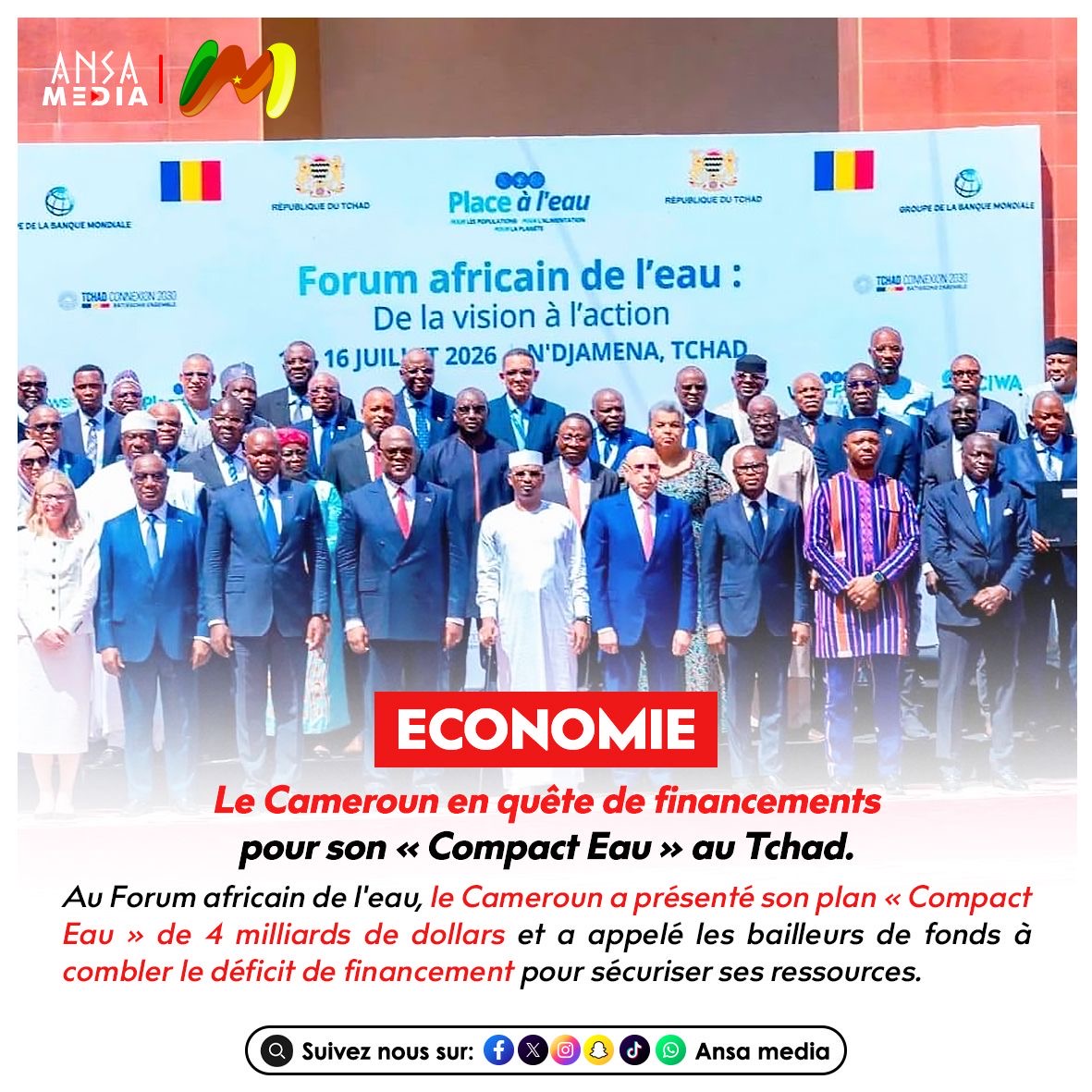Le Cameroun en quête de financements pour son « Compact Eau » au Tchad.