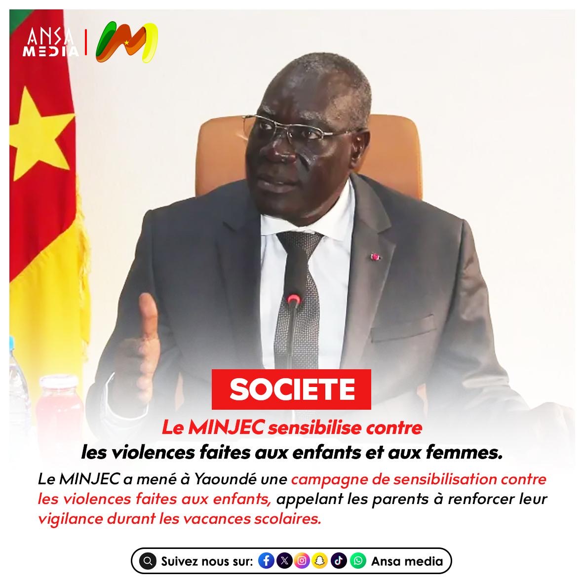 le MINJEC sensibilise contre les violences faites aux enfants et aux femmes.
