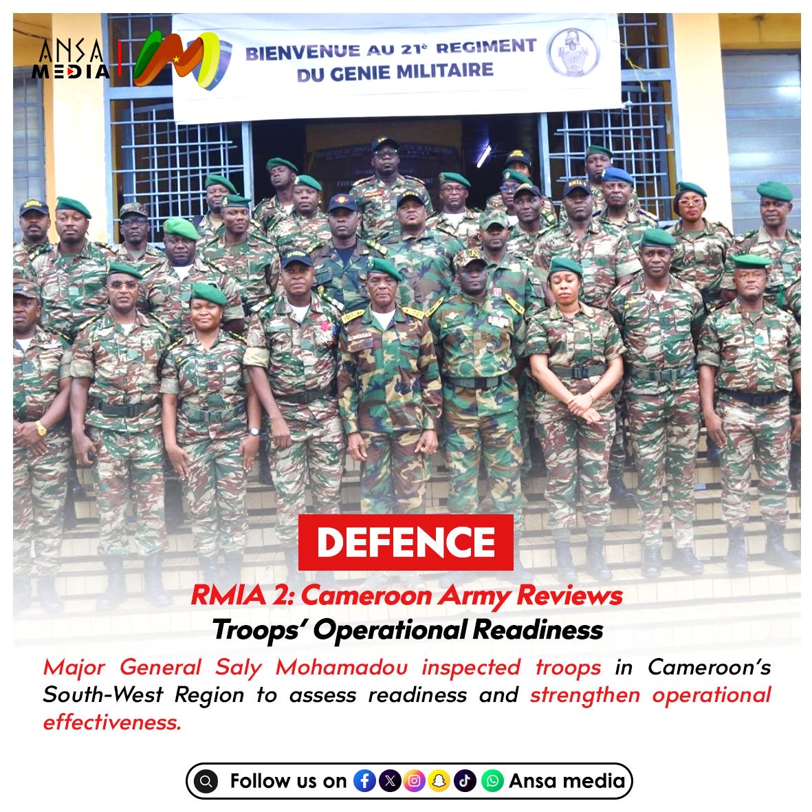 RMIA 2: Cameroon Army Reviews Troops’ Operational Readiness.