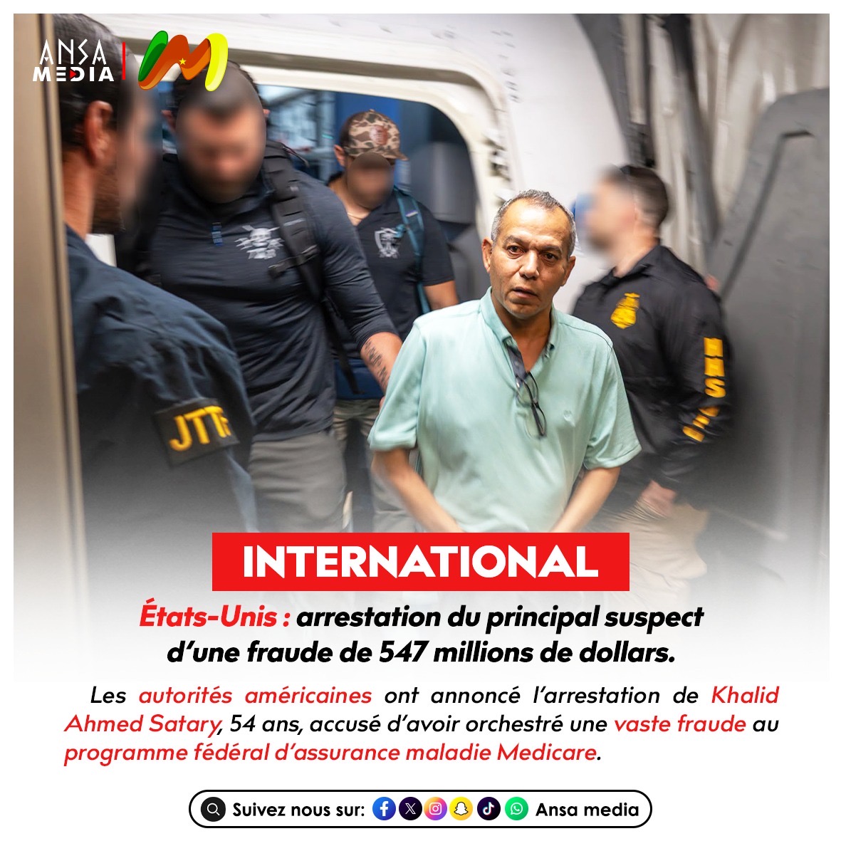 États-Unis : arrestation du principal suspect d’une fraude de 547 millions de dollars.
