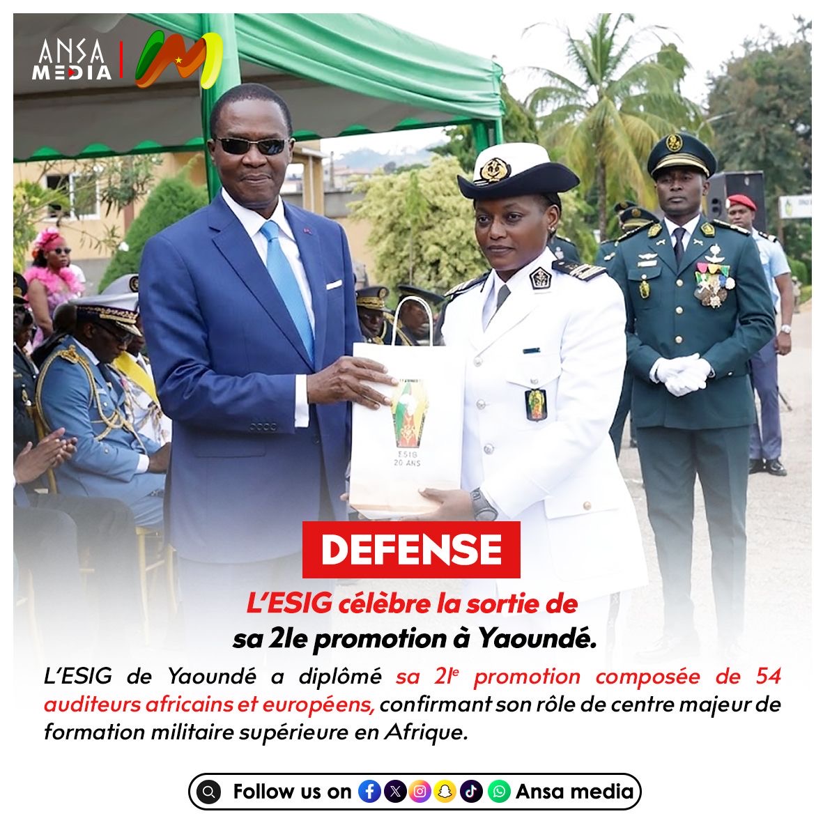 L’ESIG célèbre la sortie de sa 21e promotion à Yaoundé.