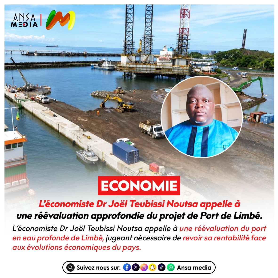 Dr Joël Teubissi Noutsa appelle à une réévaluation approfondie du projet de Port de Limbé.