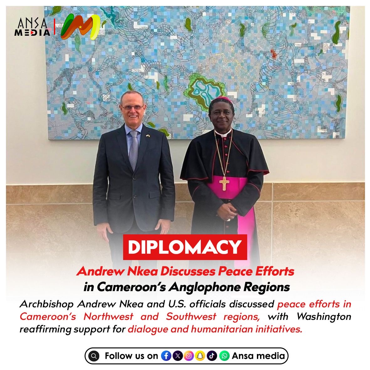 Archbishop Andrew Nkea Meets U.S. Embassy Officials to Discuss Peace Efforts