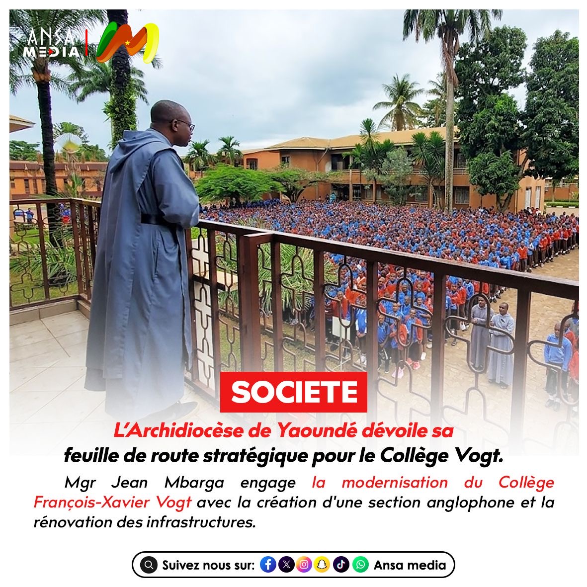 L’Archidiocèse de Yaoundé dévoile sa feuille de route stratégique pour le Collège Vogt.