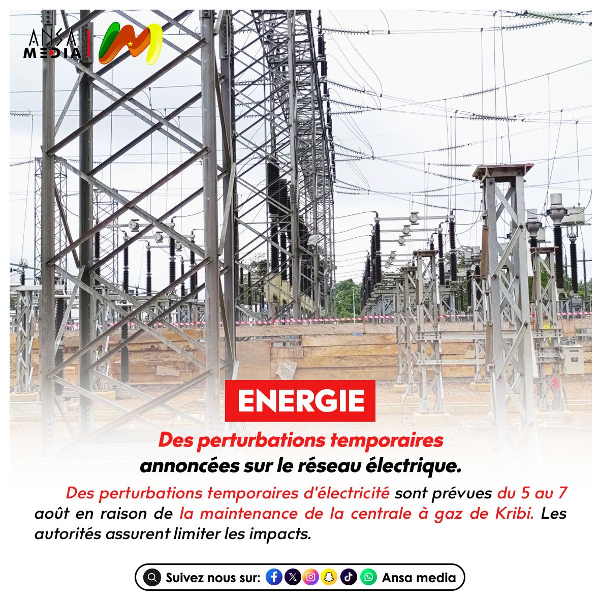 Énergie : Des perturbations temporaires annoncées sur le réseau électrique.