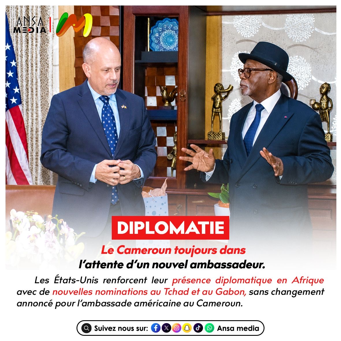 Diplomatie américaine : le Cameroun toujours dans l’attente d’un nouvel ambassadeur.