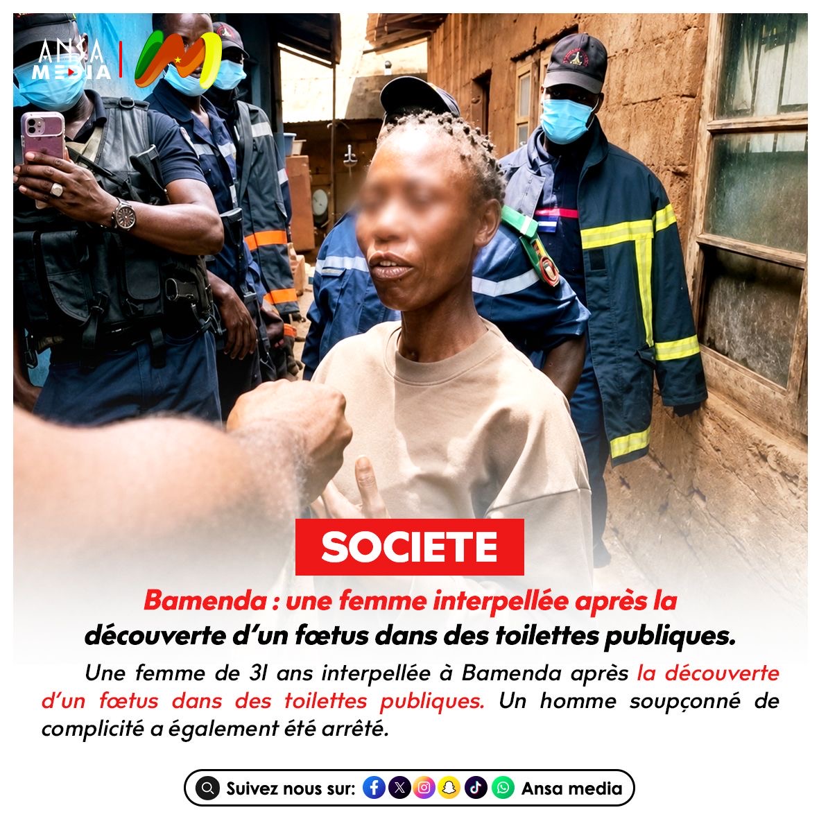 Bamenda : une femme interpellée après la découverte d’un fœtus dans des toilettes publiques.