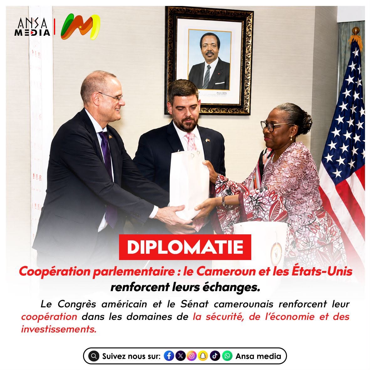 Coopération parlementaire : le Cameroun et les États-Unis renforcent leurs échanges.